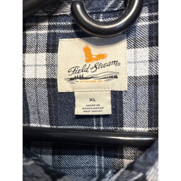 Field & Stream Plaid Men's XL Flannel Shirt Lot 2 Button Front Outdoors - Picture 6 of 13